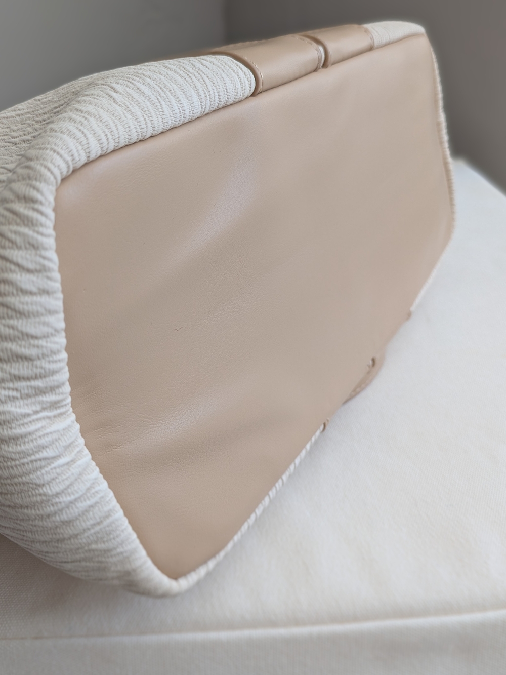 Neutral Cream & Tan Shoulder Tote Bag - Sleek Everyday Carry - Picture 7 of 10